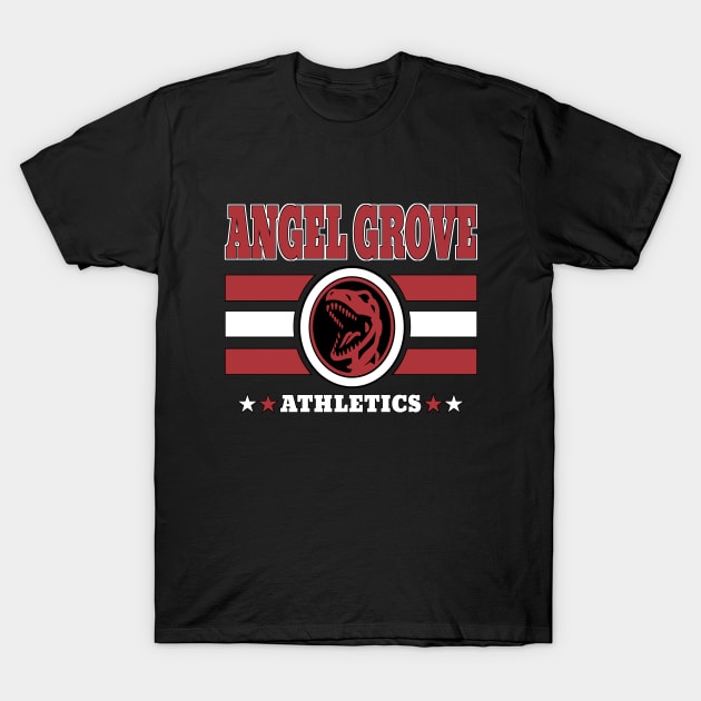 Angel Grove Athletics - Red T-Shirt by Vitalitee